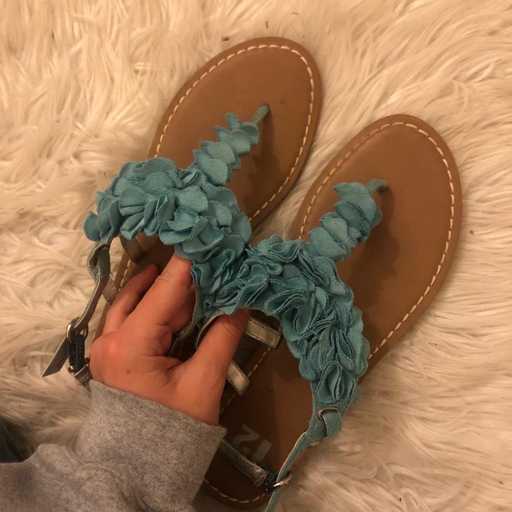 Turquoise R2 sandals - Picture 3 of 4